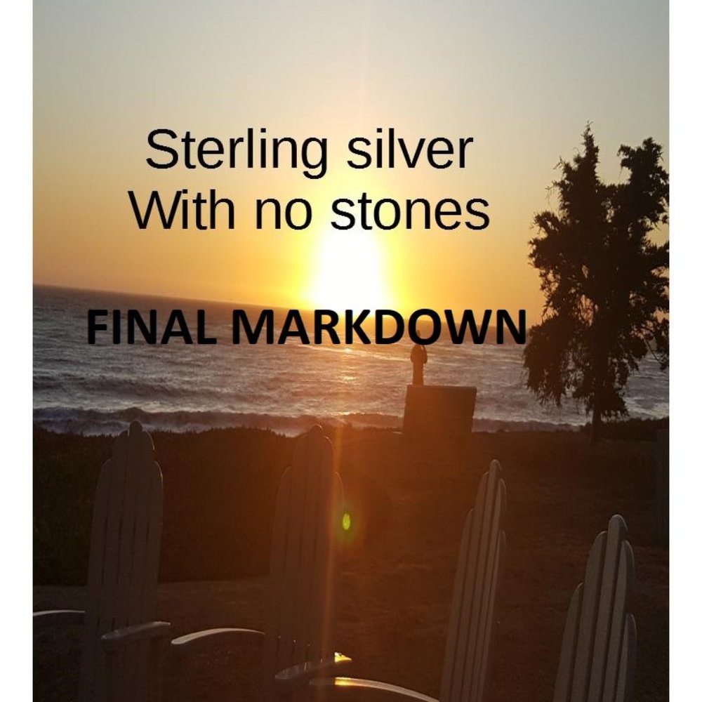 Sterling silver with no stones